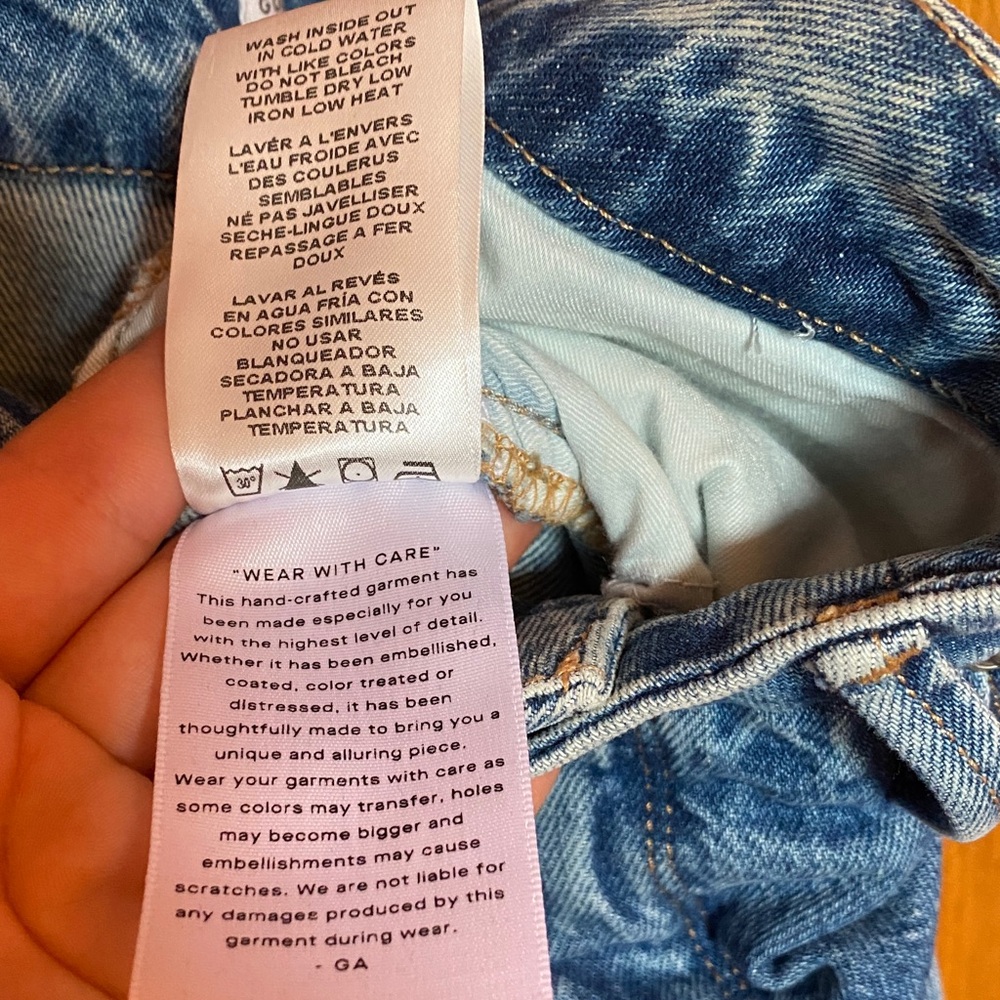 Good American Straight Leg Blue Jeans - Picture 5 of 7